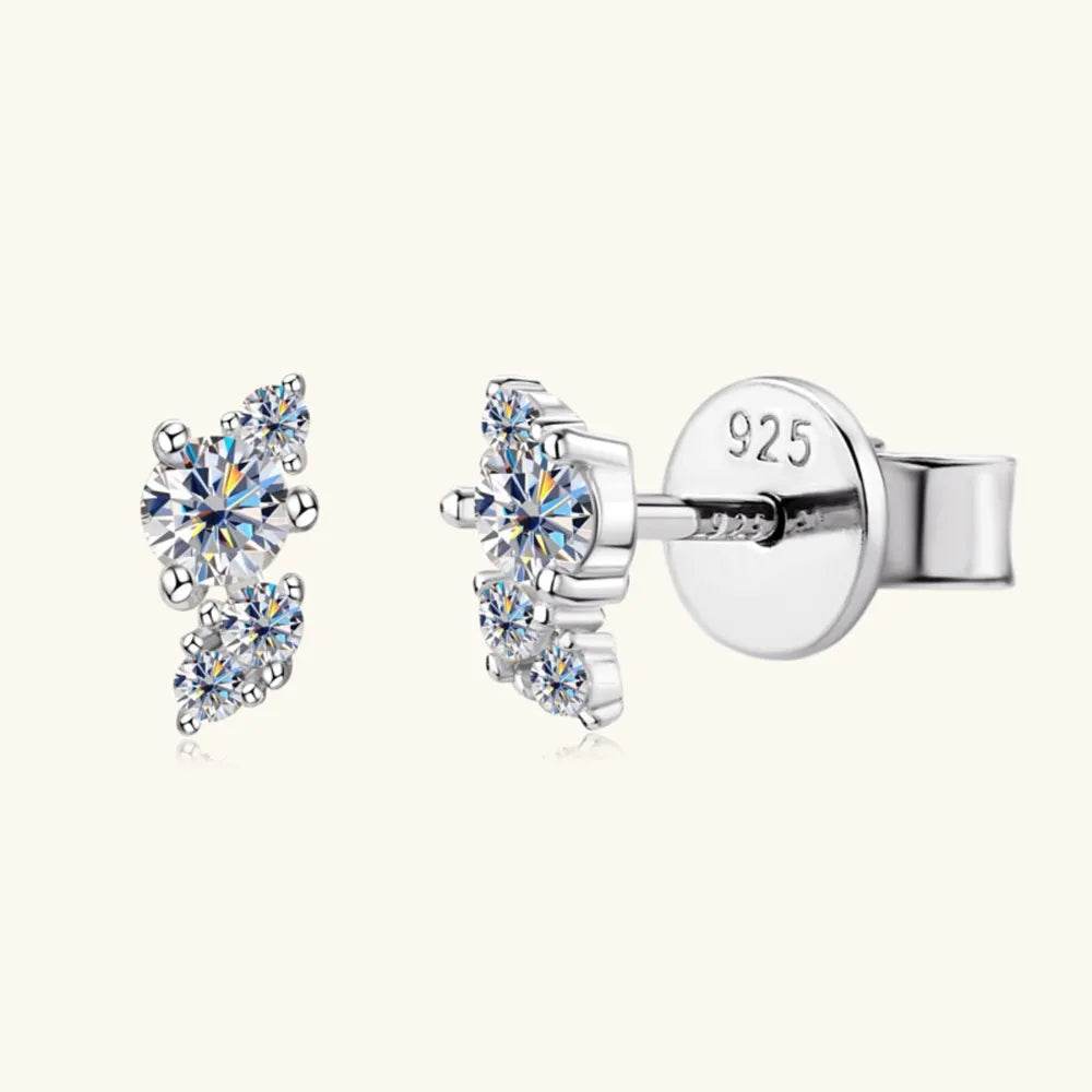 925 Sterling Silver Moissanite Stud Earrings - luxurift