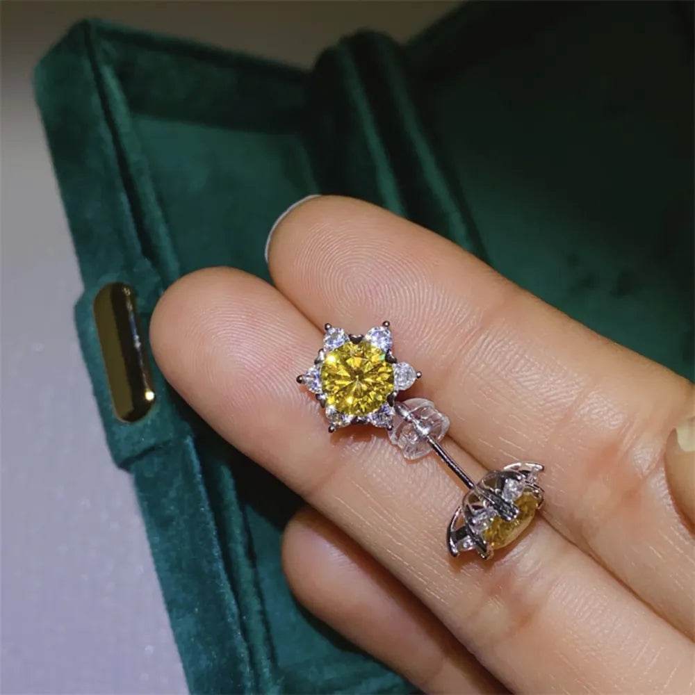 2 Carat Moissanite 925 Sterling Silver Stud Earrings - luxurift