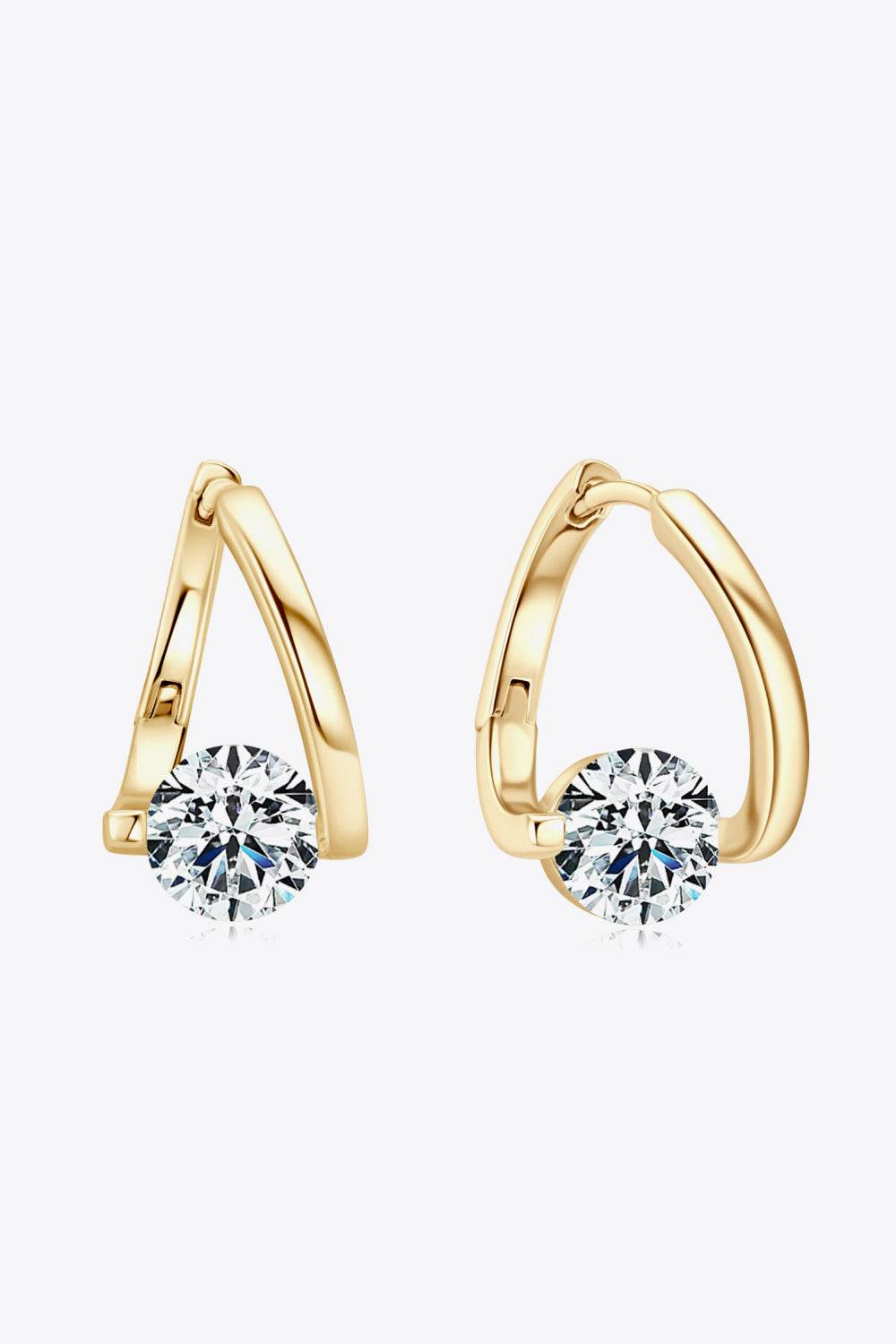 2 Carat Moissanite 925 Sterling Silver Heart Earrings - luxurift