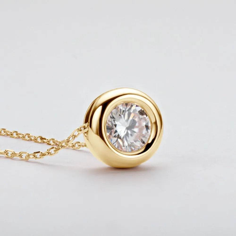 1 Carat Moissanite 925 Sterling Silver Necklace - luxurift