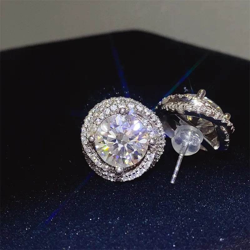 6 Carat Moissanite 925 Sterling Silver Earrings - luxurift