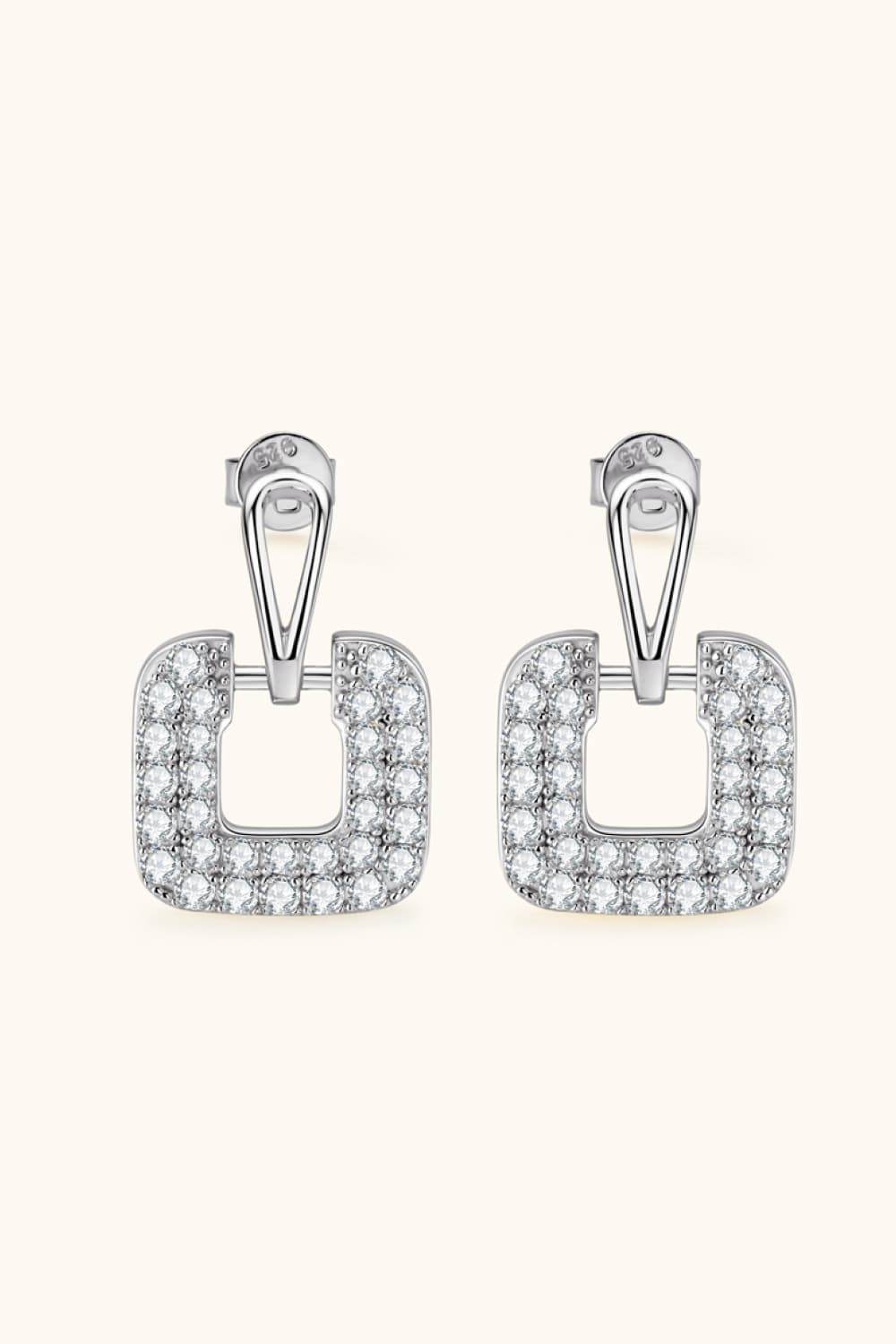 1.68 Carat Moissanite 925 Sterling Silver Drop Earrings - luxurift