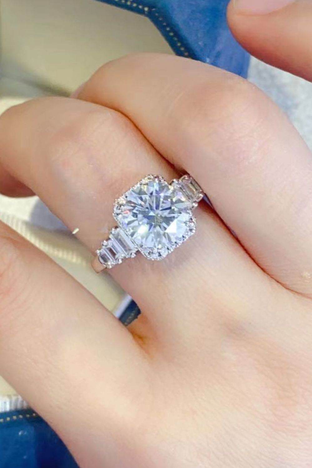 3 Carat Moissanite 925 Sterling Silver Ring - luxurift