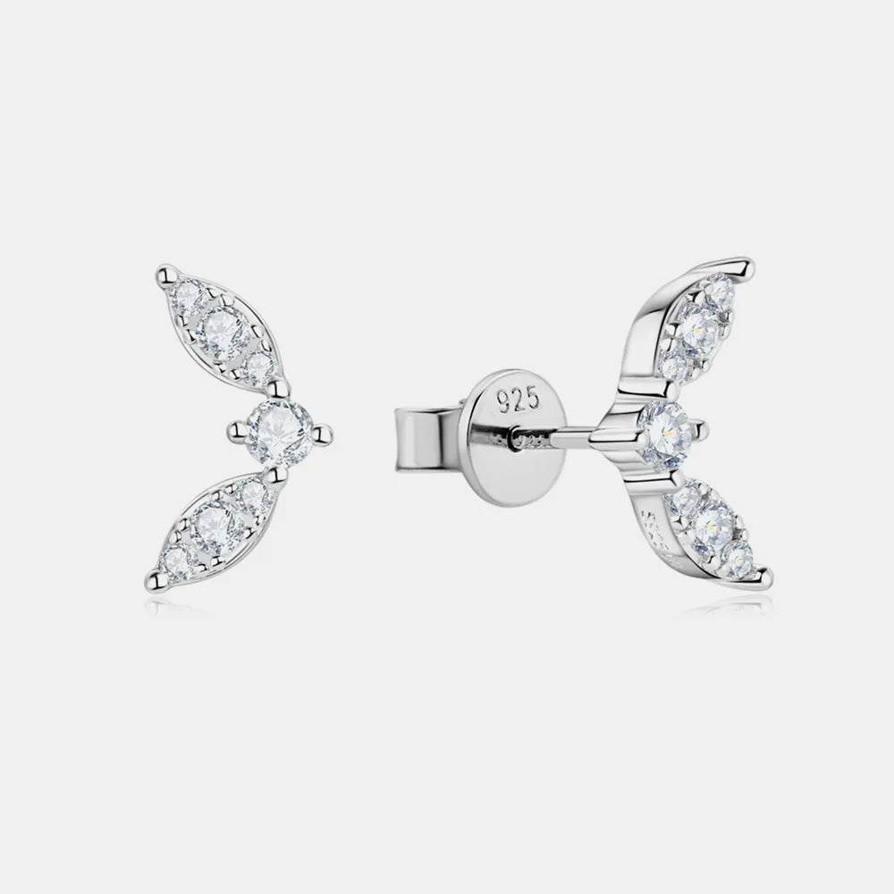 Moissanite 925 Sterling Silver Stud Earrings - luxurift