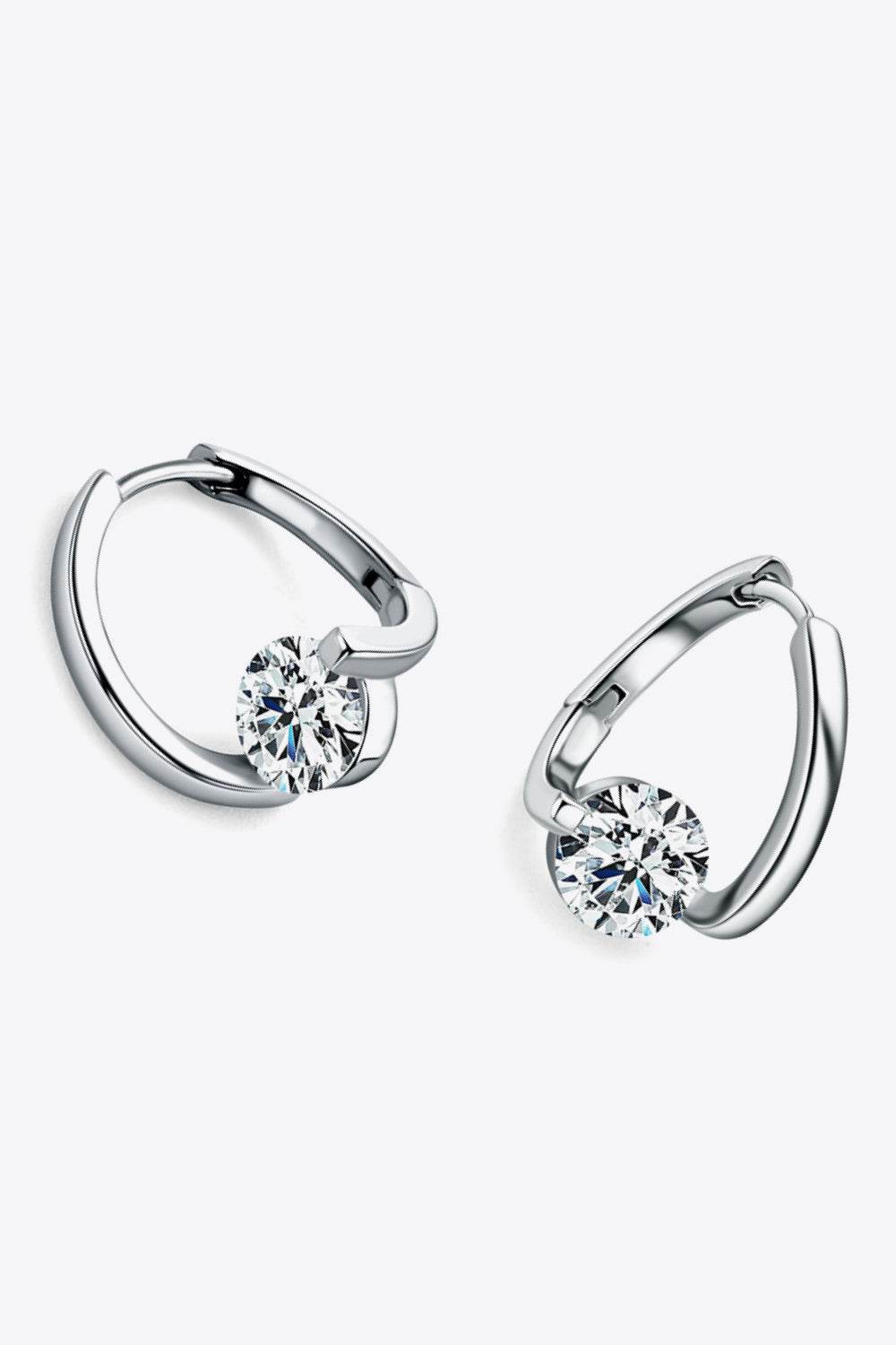 2 Carat Moissanite 925 Sterling Silver Heart Earrings - luxurift