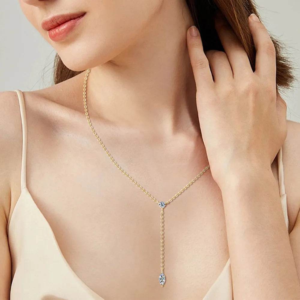 Moissanite 925 Sterling Silver Necklace - luxurift
