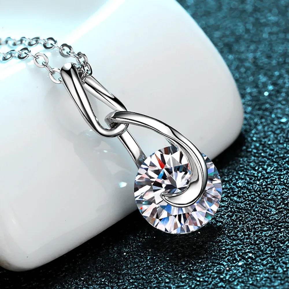 2 Carat Moissanite 925 Sterling Silver Necklace - luxurift