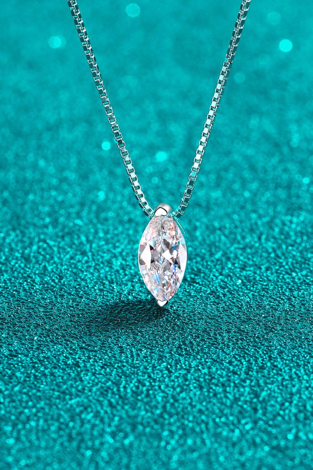 1 Carat Moissanite 925 Sterling Silver Necklace - luxurift