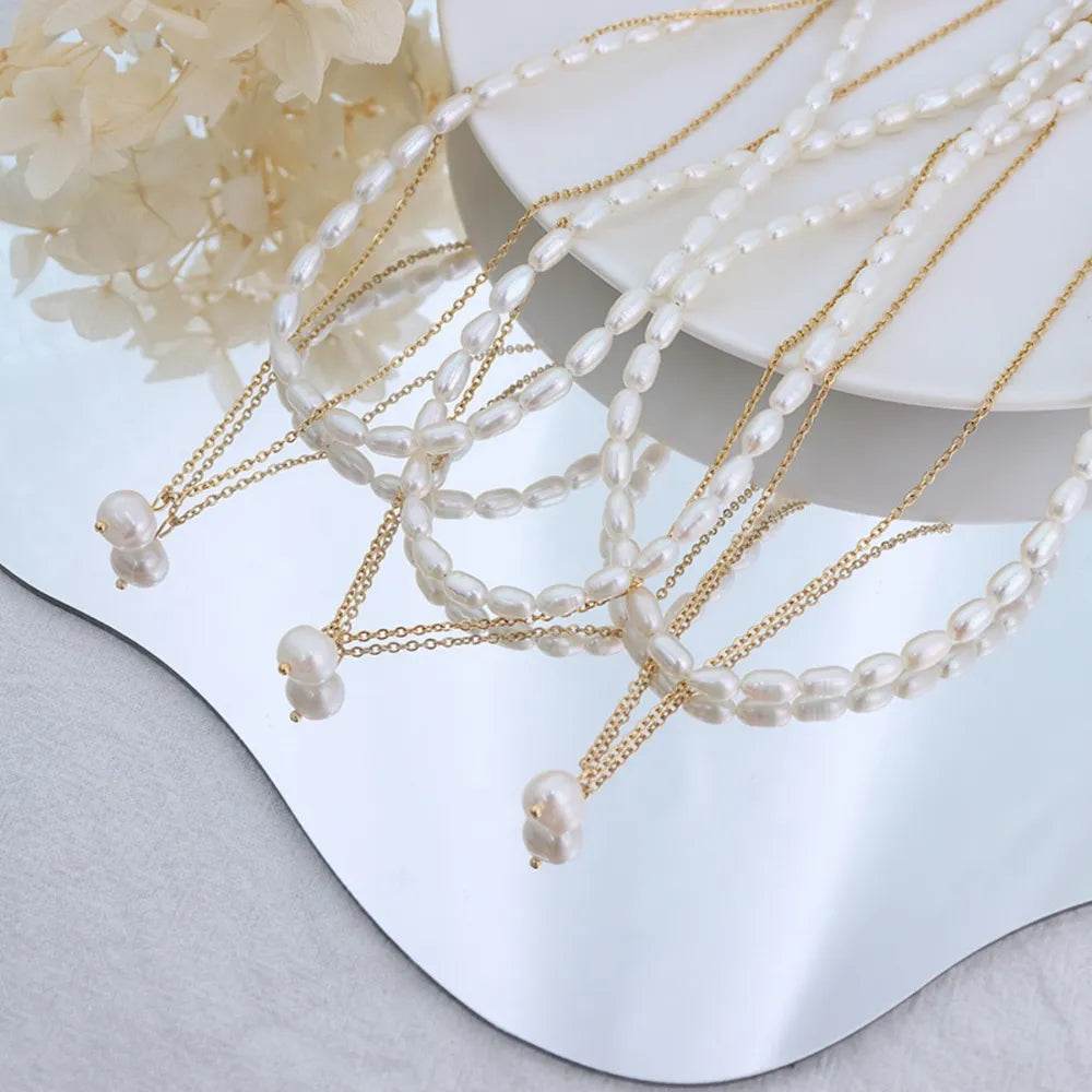 Double-Layered Freshwater Pearl Necklace - luxurift