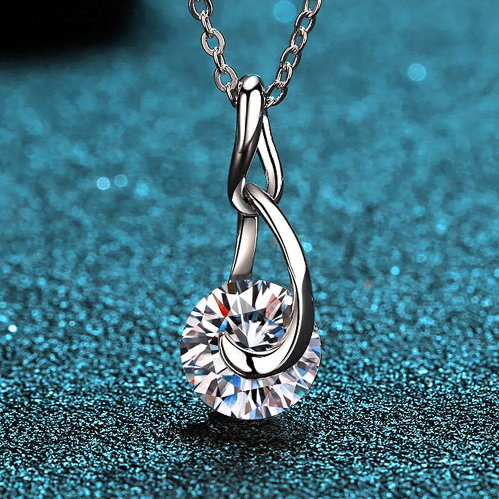 2 Carat Moissanite 925 Sterling Silver Necklace - luxurift