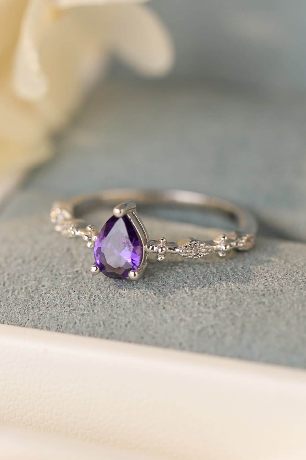 Amethyst 925 Sterling Silver Ring - luxurift