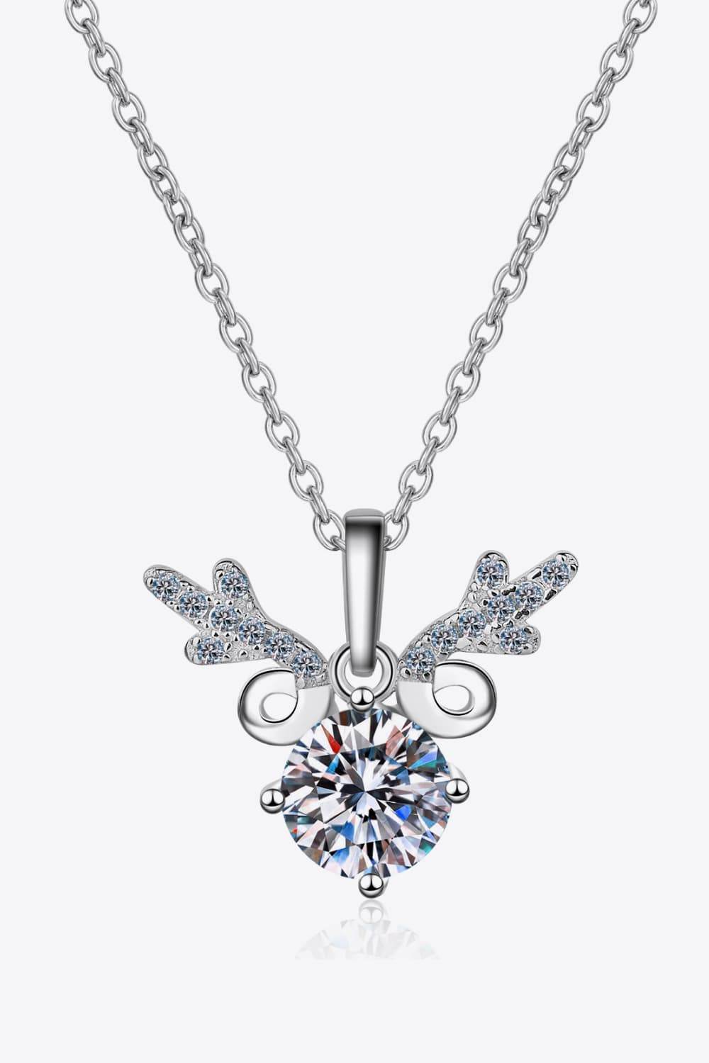 1 Carat Moissanite 925 Sterling Silver Necklace - luxurift