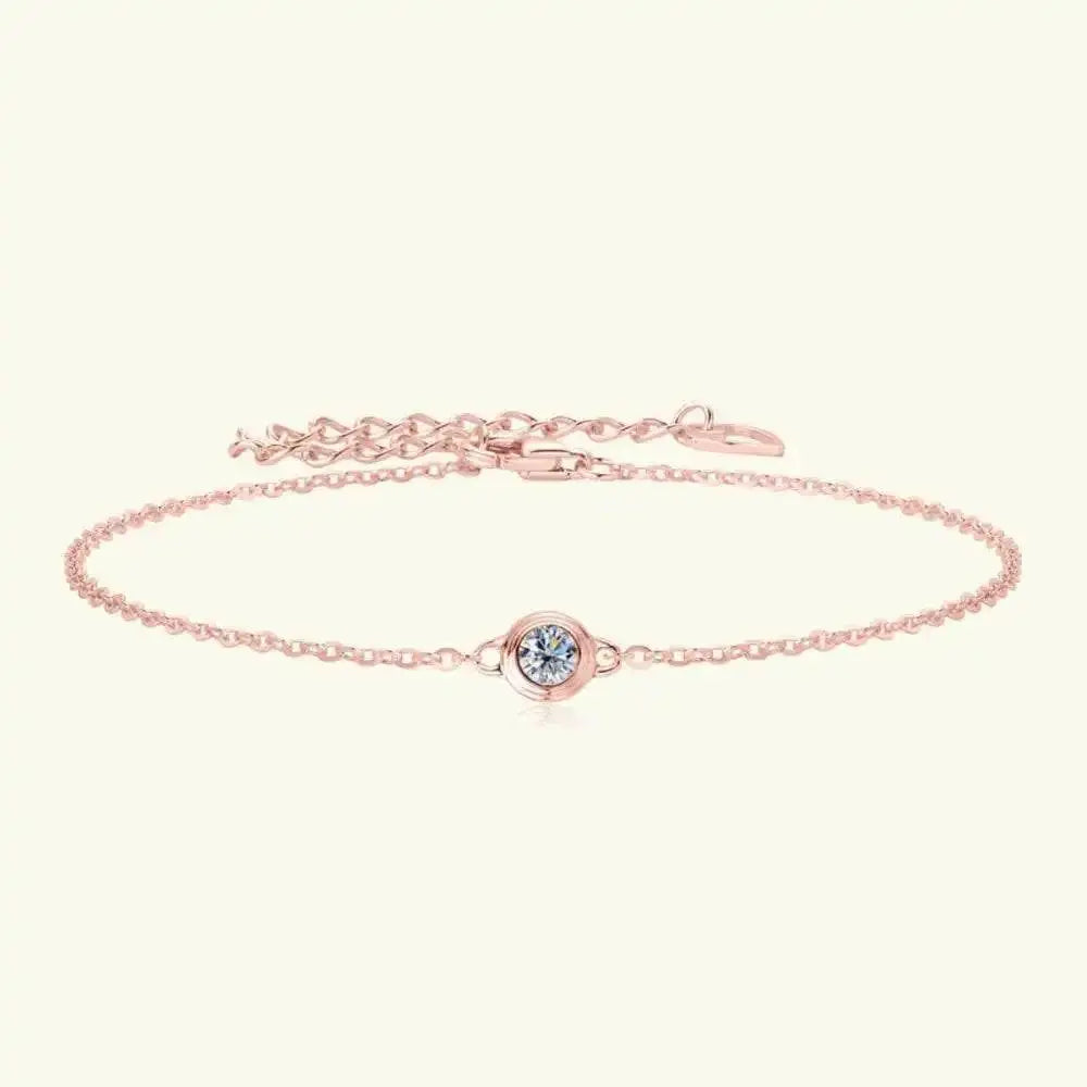 Inlaid Moissanite 925 Sterling Silver Bracelet - luxurift