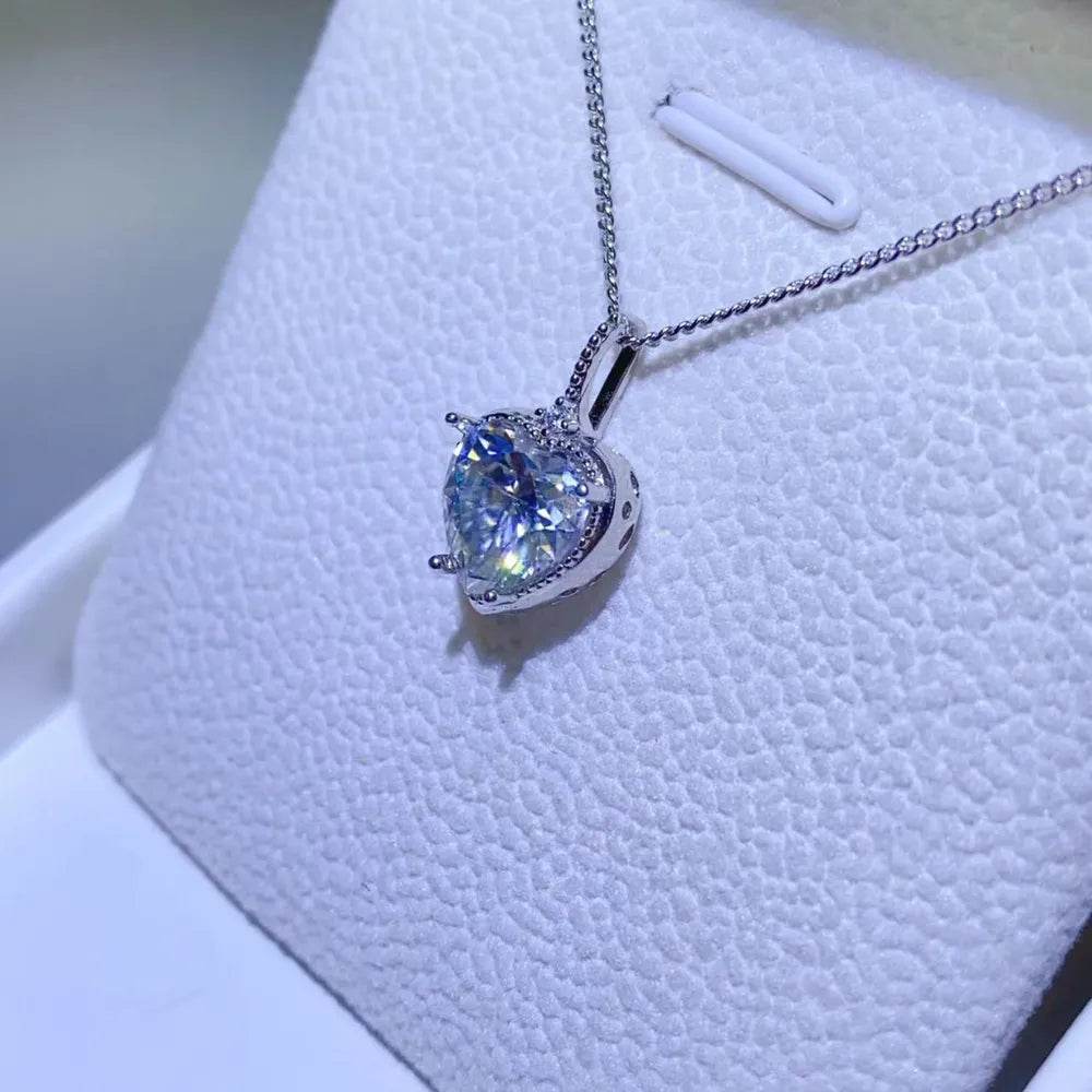 2 Carat Moissanite 925 Sterling Silver Necklace - luxurift