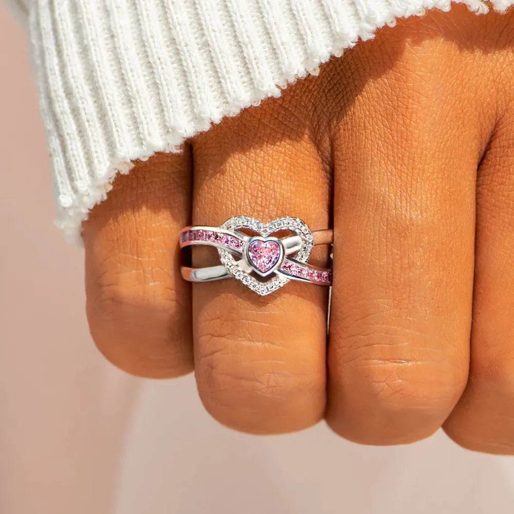 Heart Shape Zircon 925 Sterling Silver Ring - luxurift
