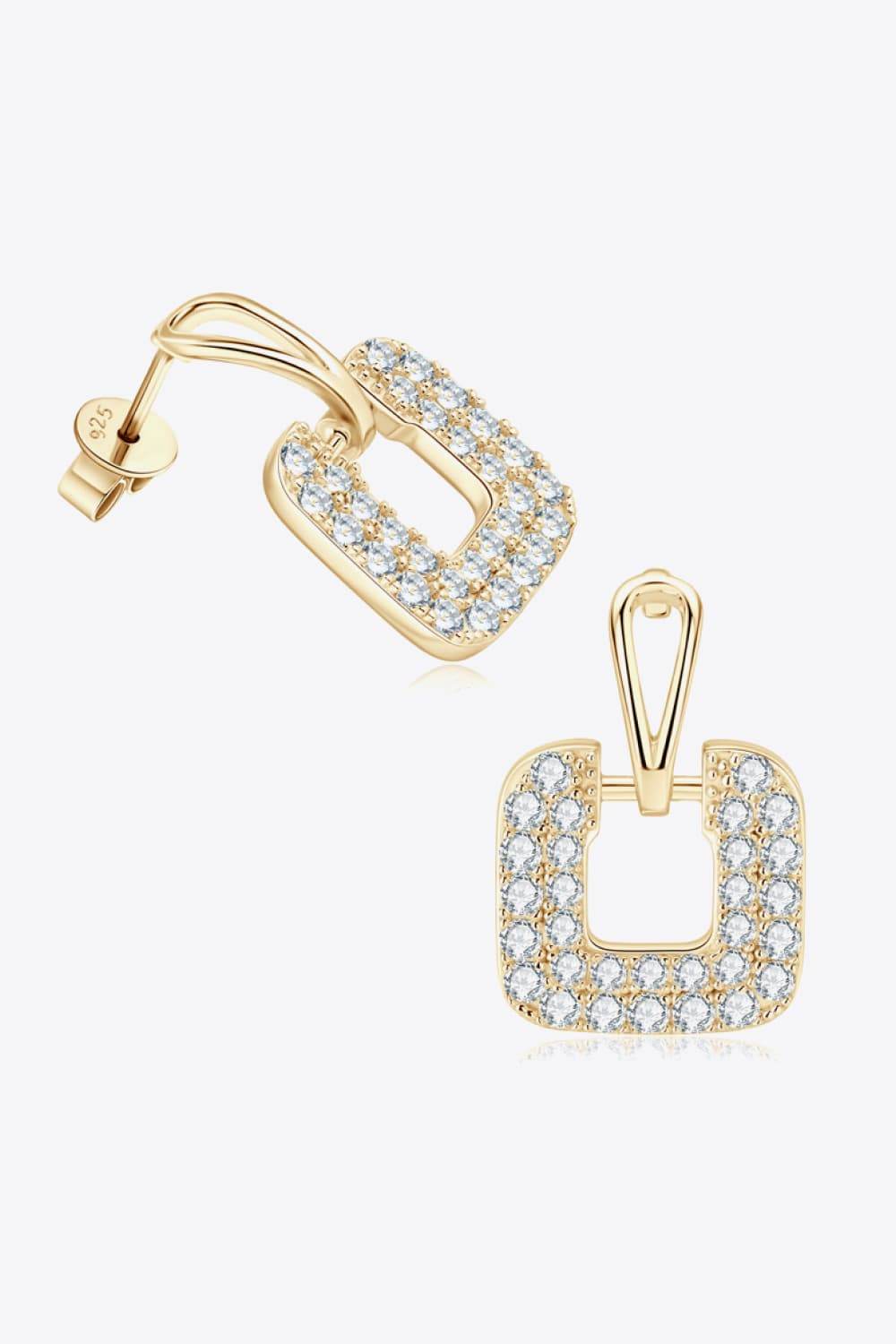 1.68 Carat Moissanite 925 Sterling Silver Drop Earrings - luxurift