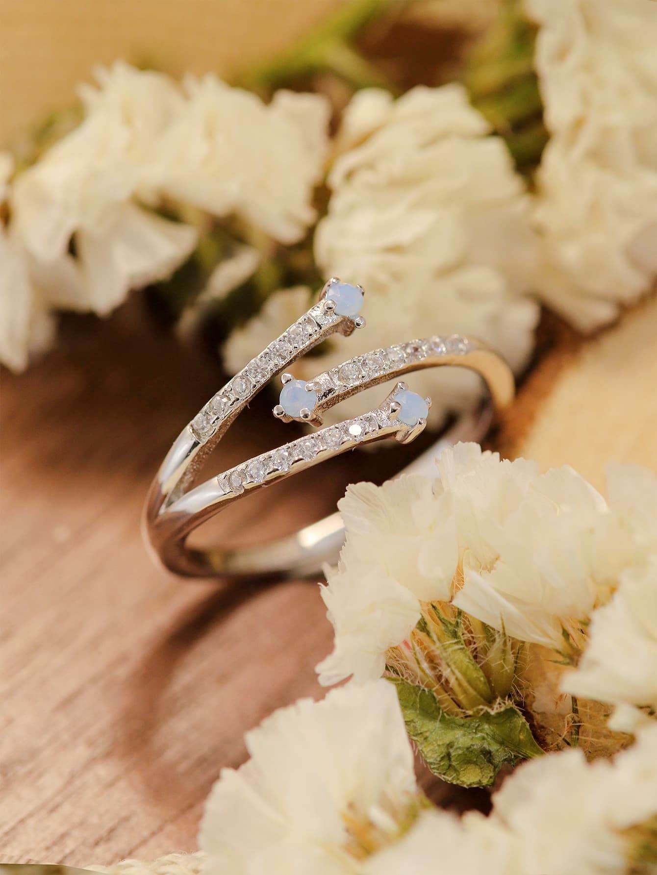 Moonstone Platinum-Plated Ring - luxurift
