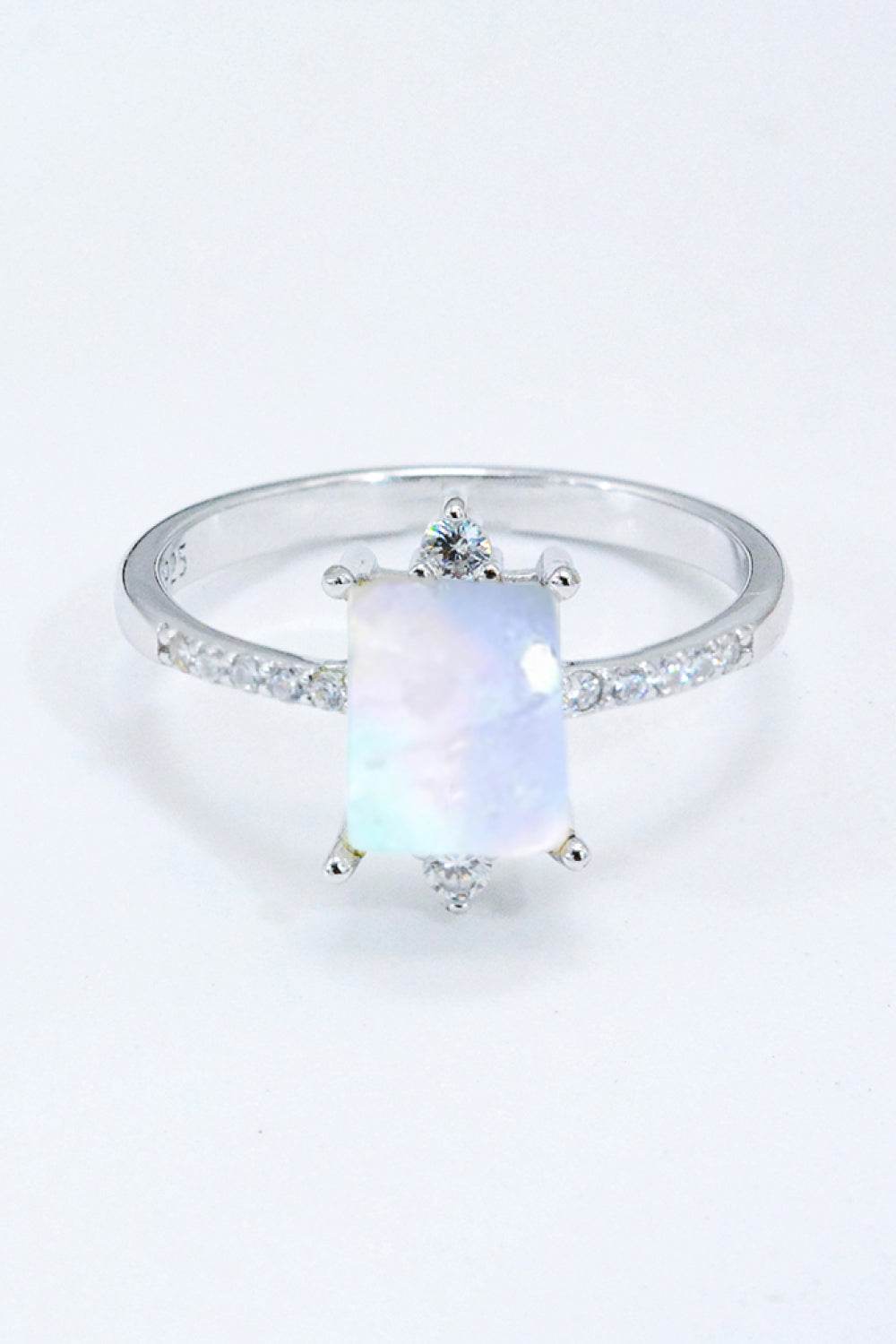 925 Sterling Silver Square Moonstone Ring - luxurift