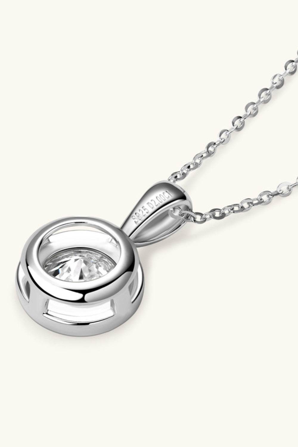 2 Carat Moissanite 925 Sterling Silver Necklace - luxurift
