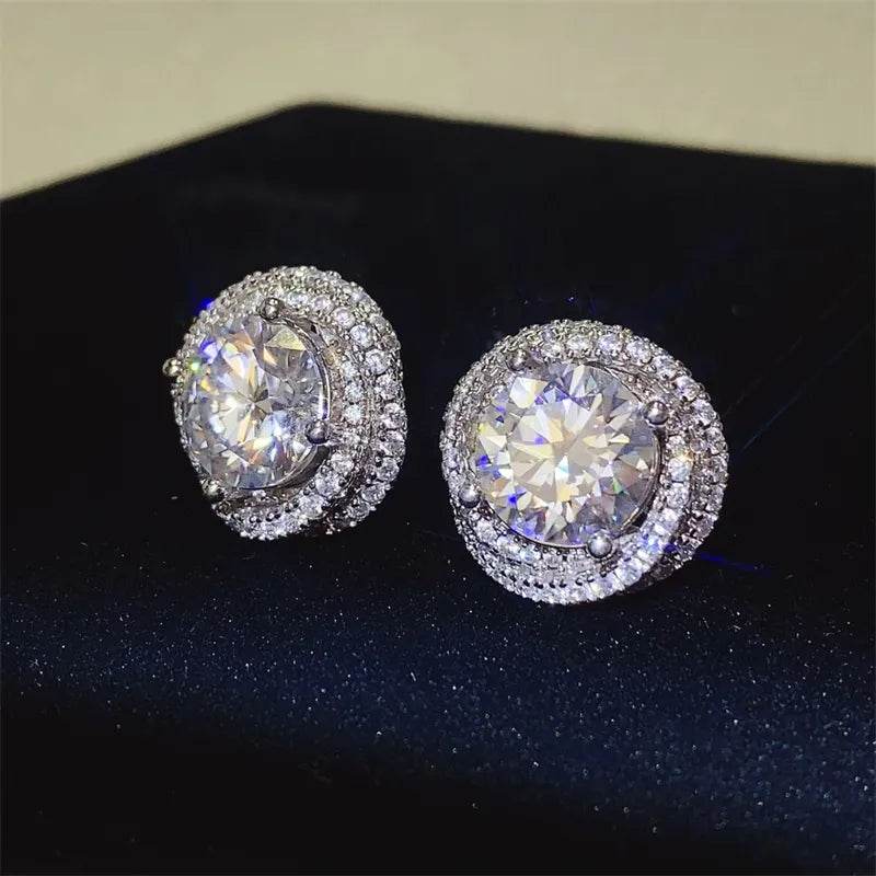 6 Carat Moissanite 925 Sterling Silver Earrings - luxurift
