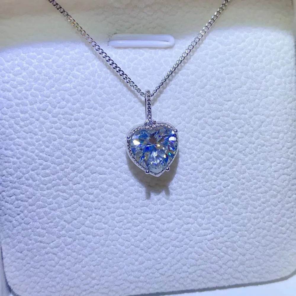 2 Carat Moissanite 925 Sterling Silver Necklace - luxurift