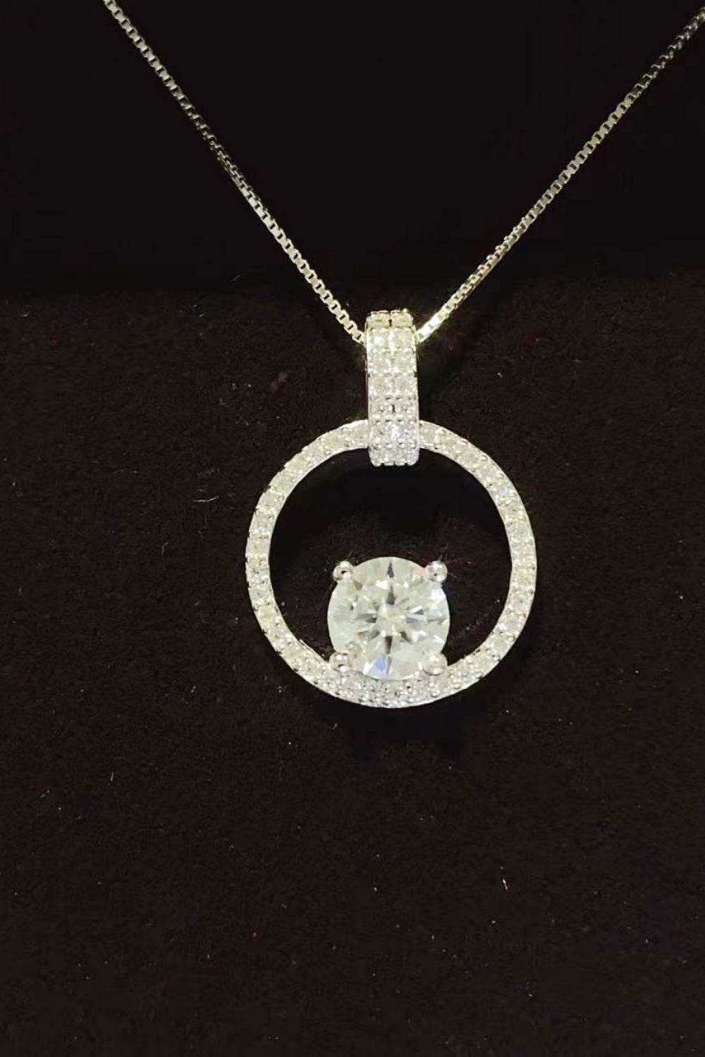1 Carat Moissanite 925 Sterling Silver Necklace - luxurift