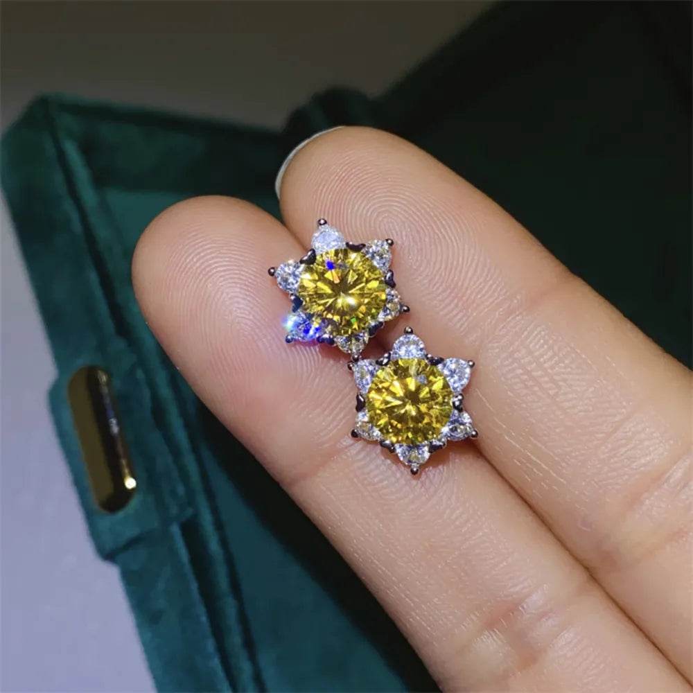 2 Carat Moissanite 925 Sterling Silver Stud Earrings - luxurift