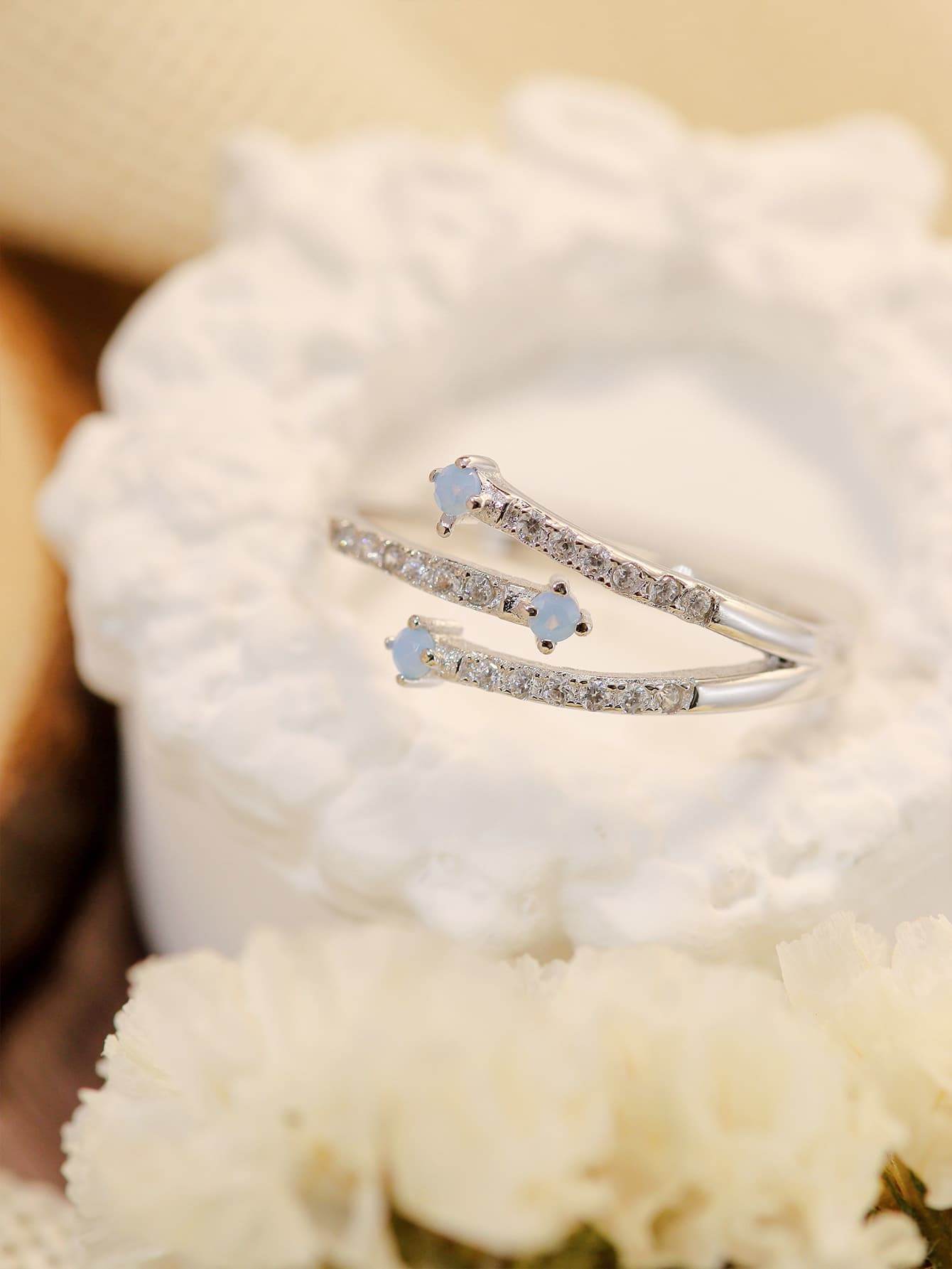 Moonstone Platinum-Plated Ring - luxurift
