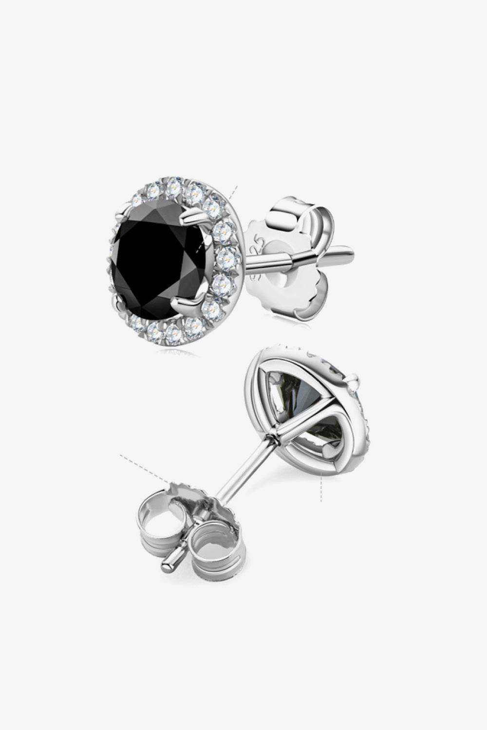 Two-Tone 4-Prong Moissanite Stud Earrings - luxurift