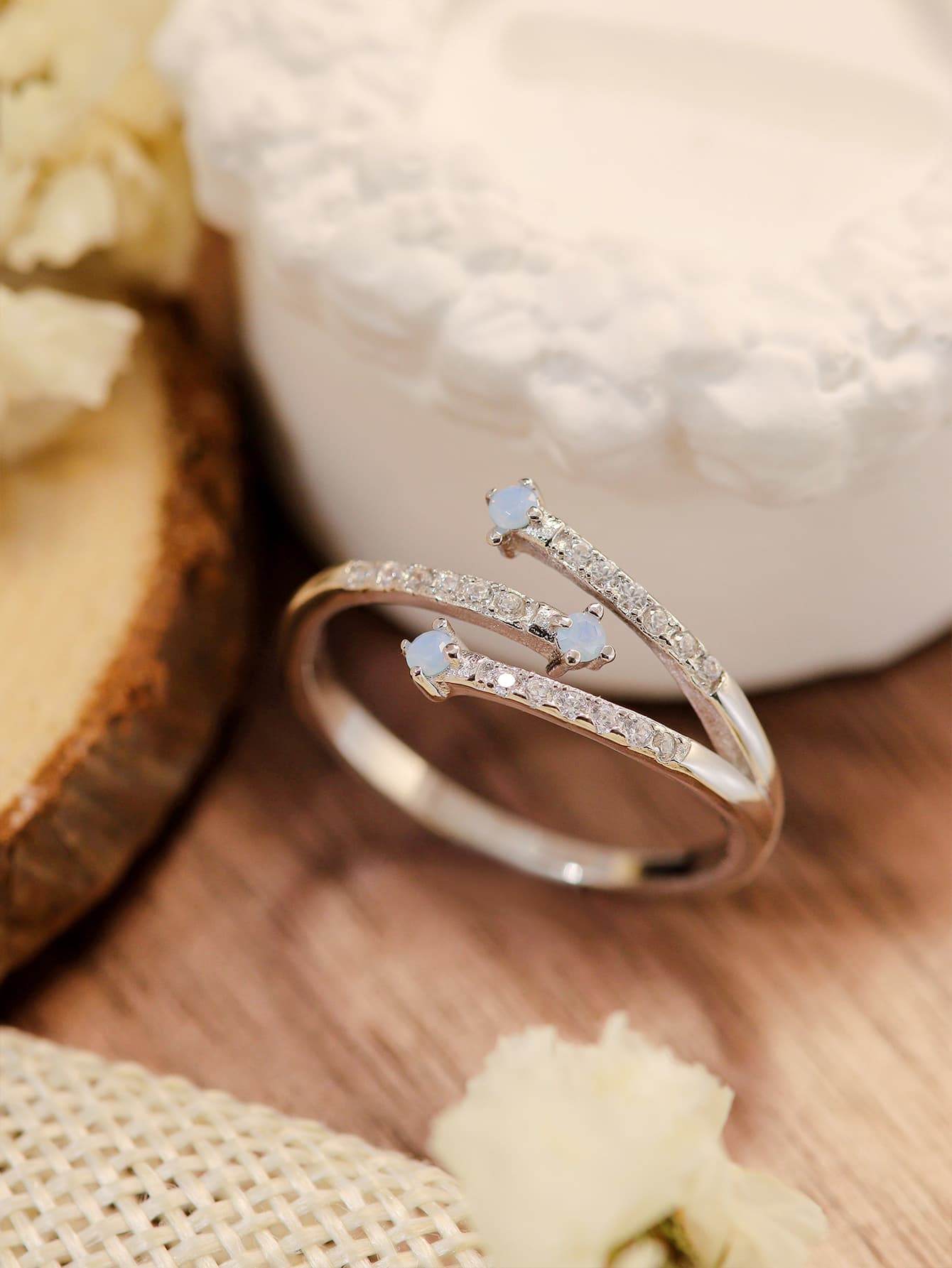 Moonstone Platinum-Plated Ring - luxurift