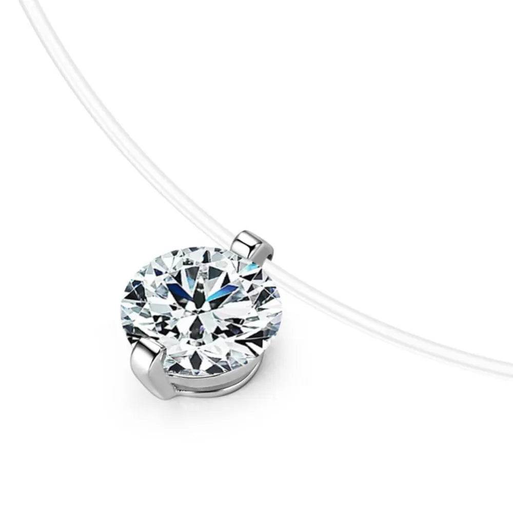 1 Carat Moissanite 925 Sterling Silver Necklace - luxurift