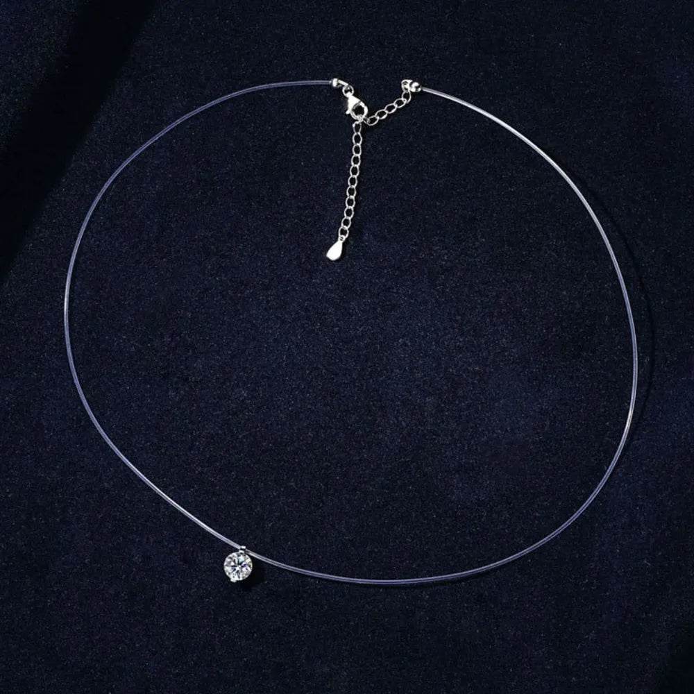 1 Carat Moissanite 925 Sterling Silver Necklace - luxurift