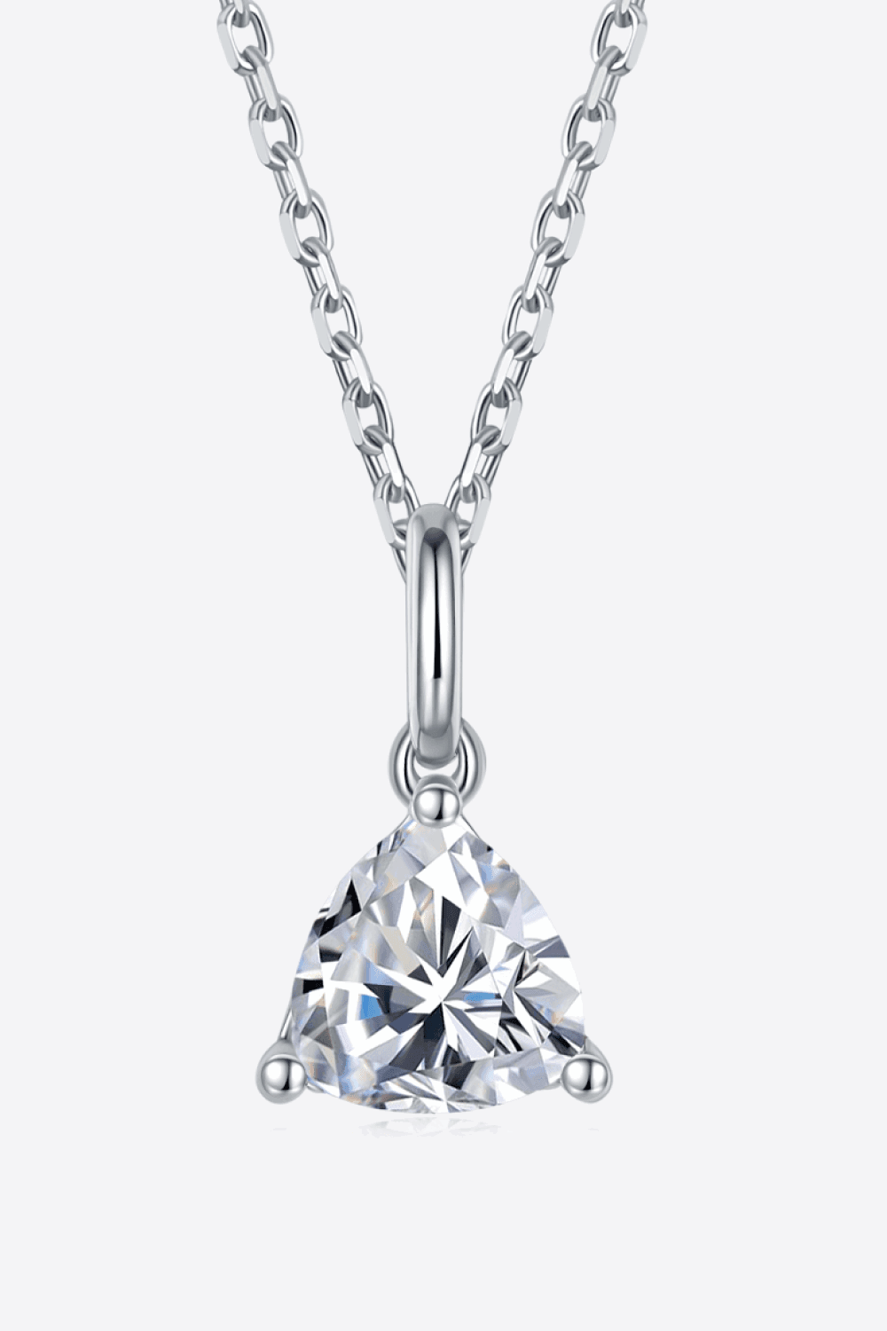 1 Carat Moissanite Pendant 925 Sterling Silver Necklace - luxurift