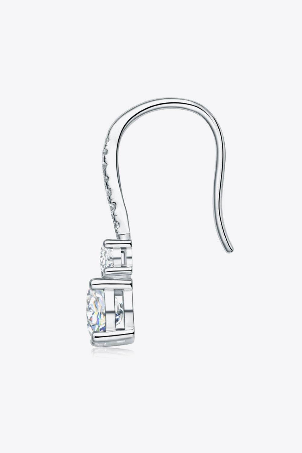 2 Carat Moissanite 925 Sterling Silver Drop Earrings - luxurift