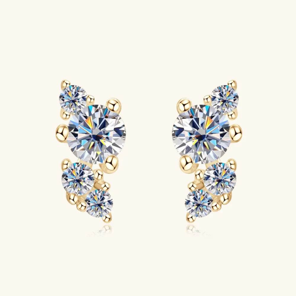 925 Sterling Silver Moissanite Stud Earrings - luxurift