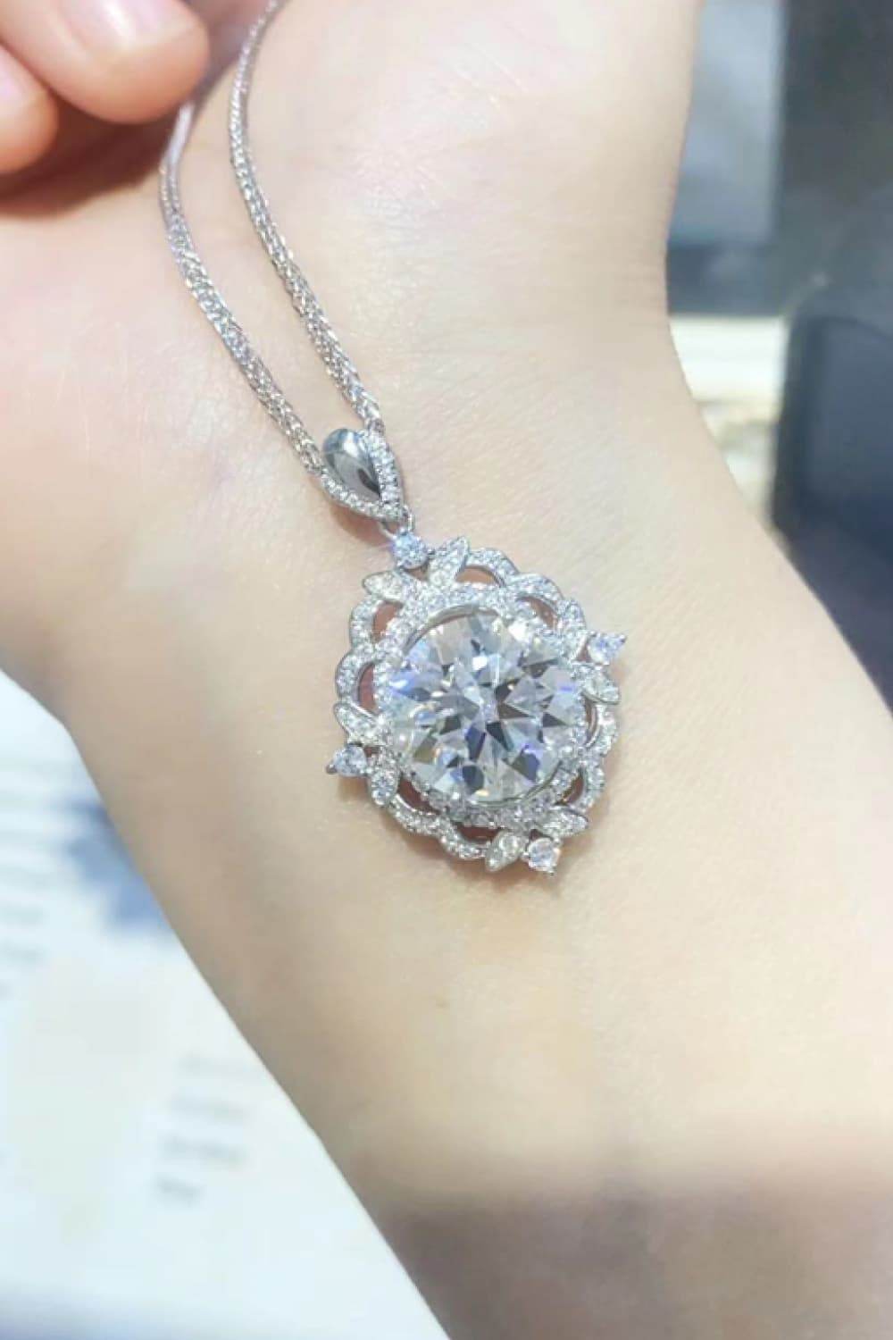 5 Carat Moissanite 925 Sterling Silver Necklace - luxurift