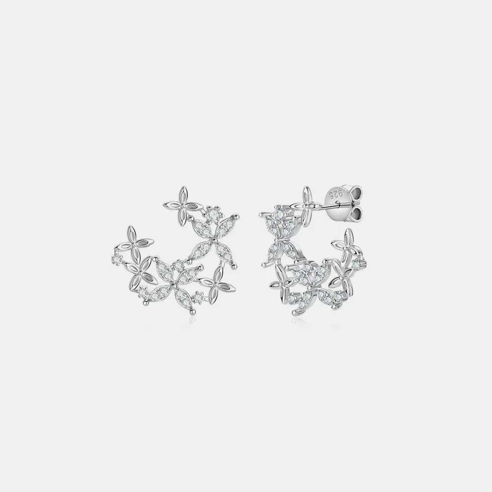 925 Sterling Silver Moissanite Lucky Clover Earrings - luxurift
