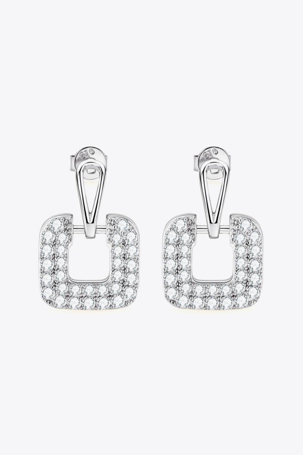 1.68 Carat Moissanite 925 Sterling Silver Drop Earrings - luxurift