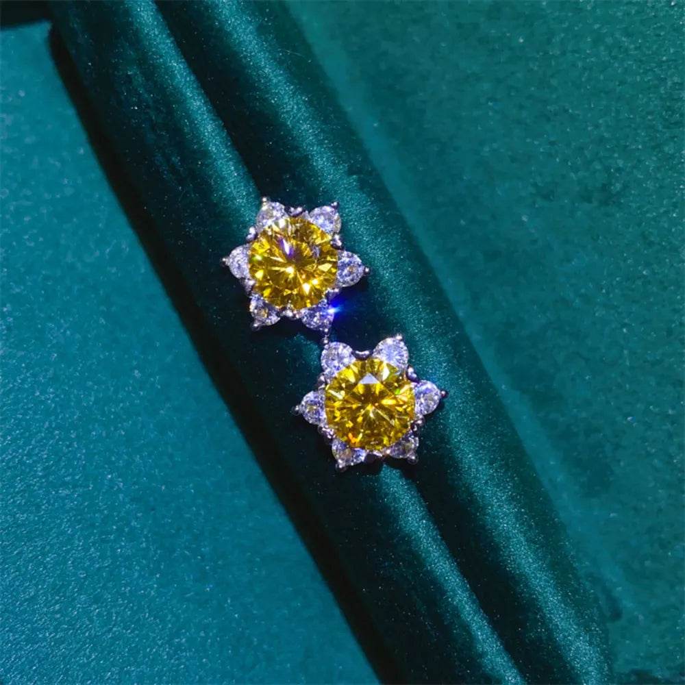 2 Carat Moissanite 925 Sterling Silver Stud Earrings - luxurift