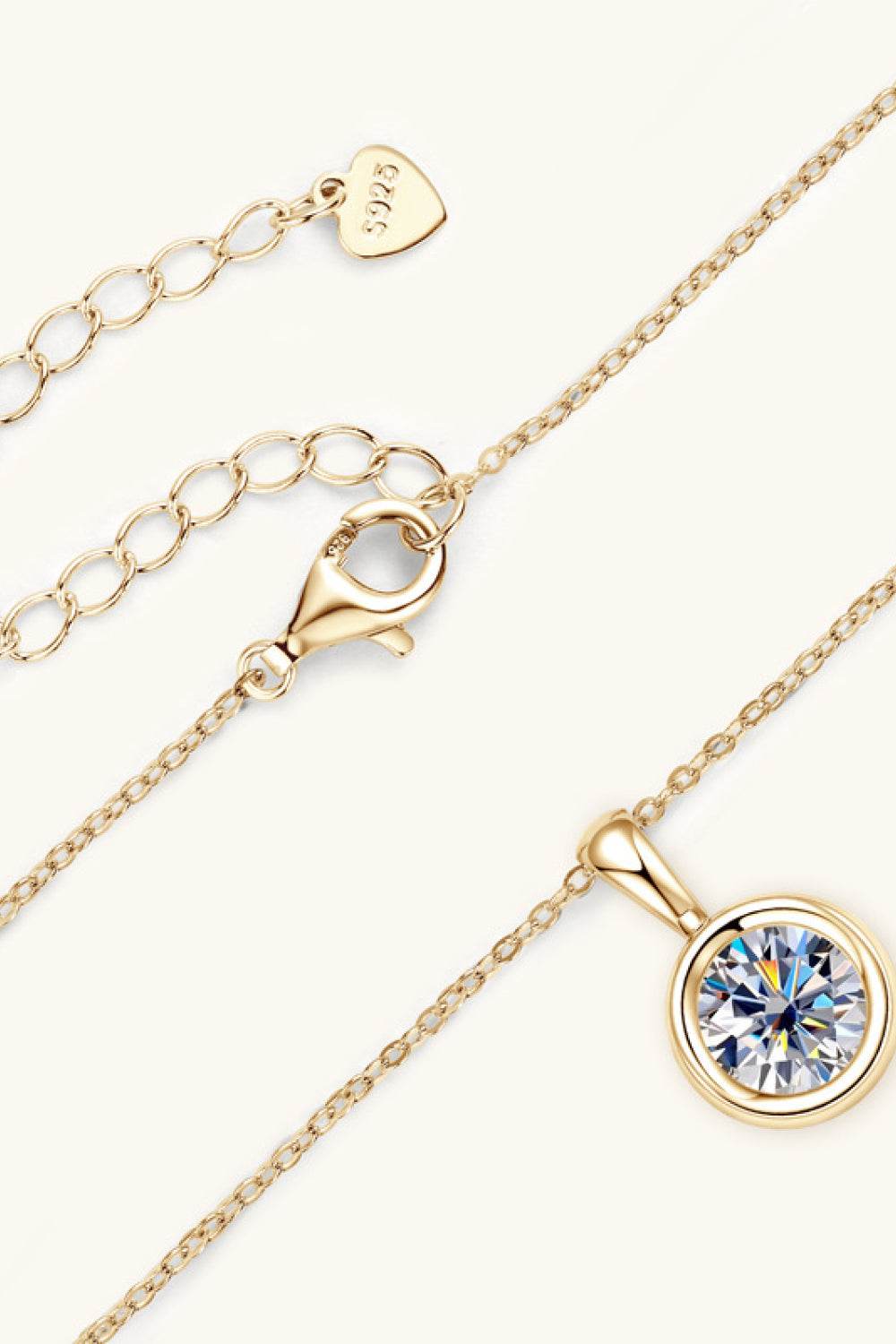 2 Carat Moissanite 925 Sterling Silver Necklace - luxurift