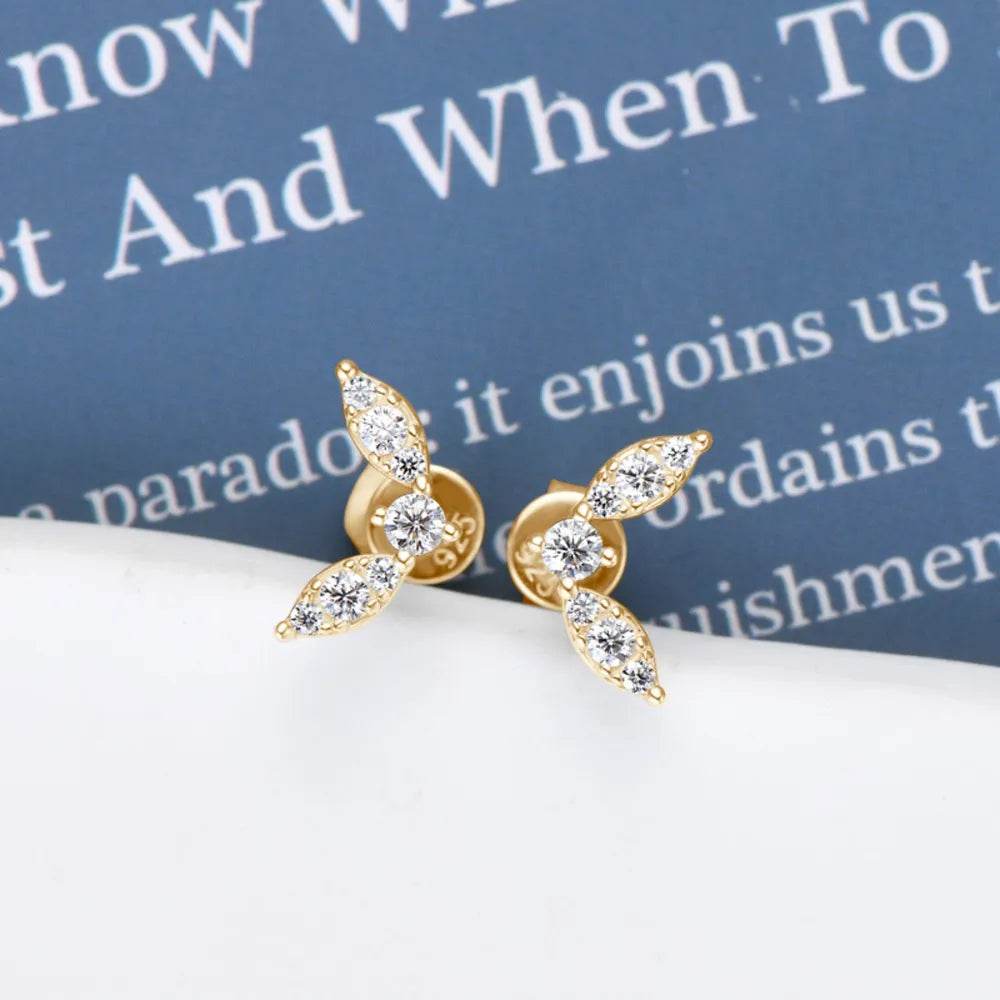 Moissanite 925 Sterling Silver Stud Earrings - luxurift