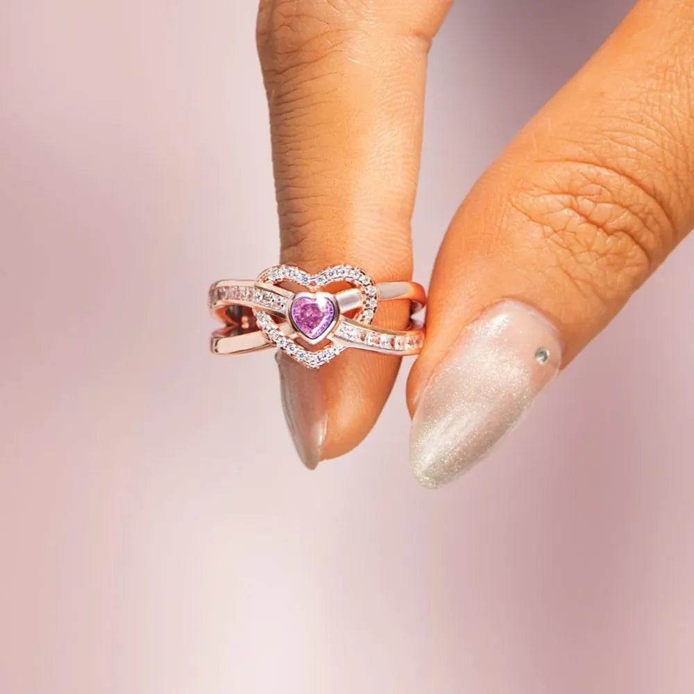 Heart Shape Zircon 925 Sterling Silver Ring - luxurift