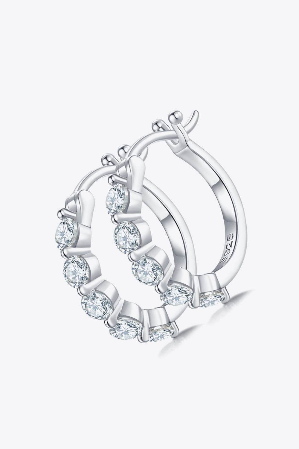 Adored 1 Carat Moissanite 925 Sterling Silver Earrings - luxurift