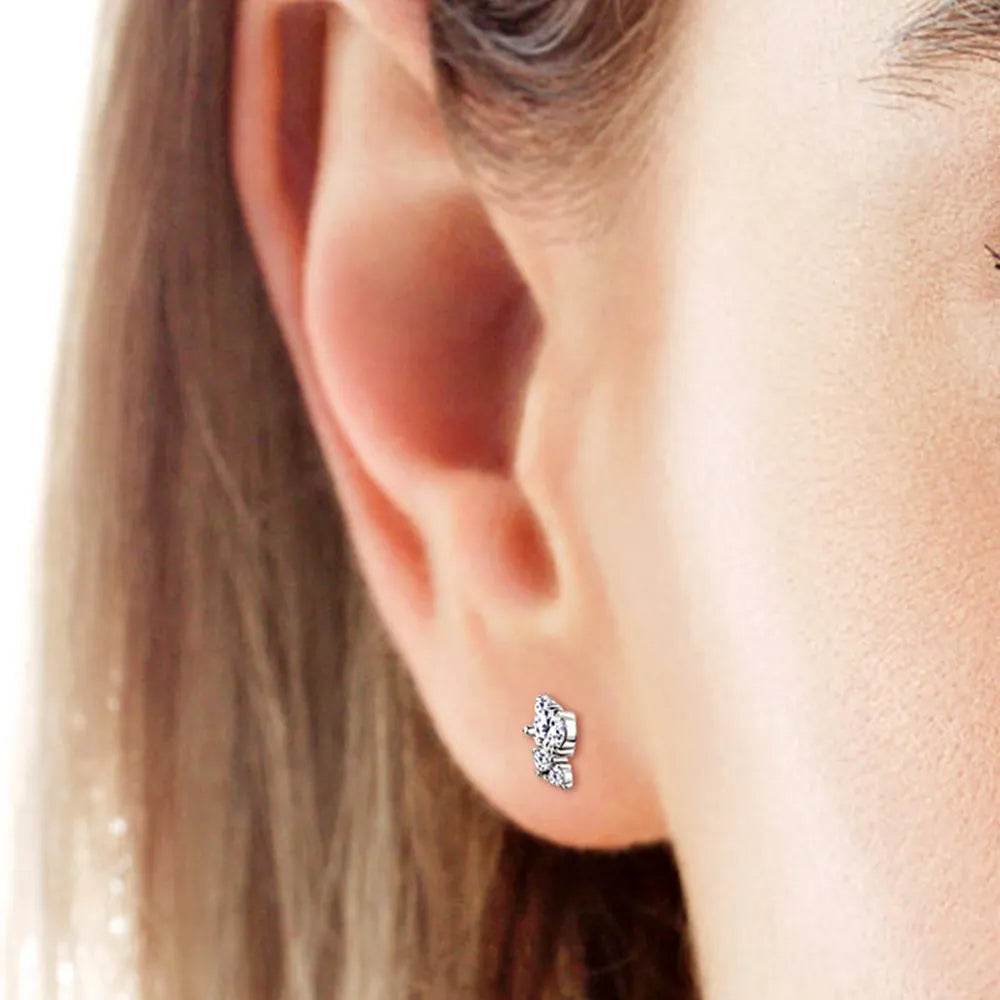 925 Sterling Silver Moissanite Stud Earrings - luxurift
