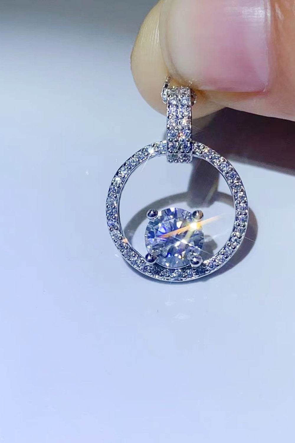 1 Carat Moissanite 925 Sterling Silver Necklace - luxurift
