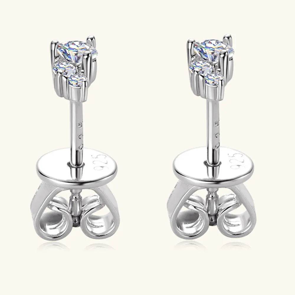 925 Sterling Silver Moissanite Stud Earrings - luxurift