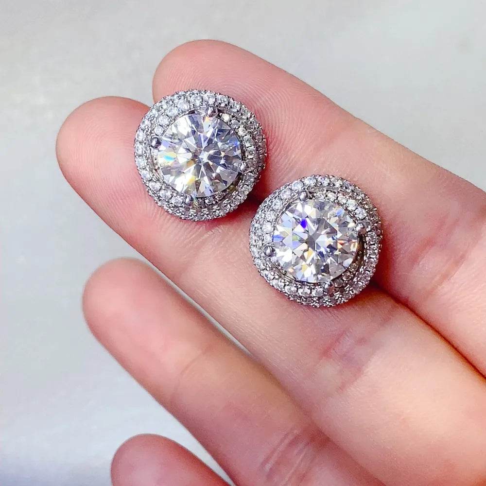 6 Carat Moissanite 925 Sterling Silver Earrings - luxurift