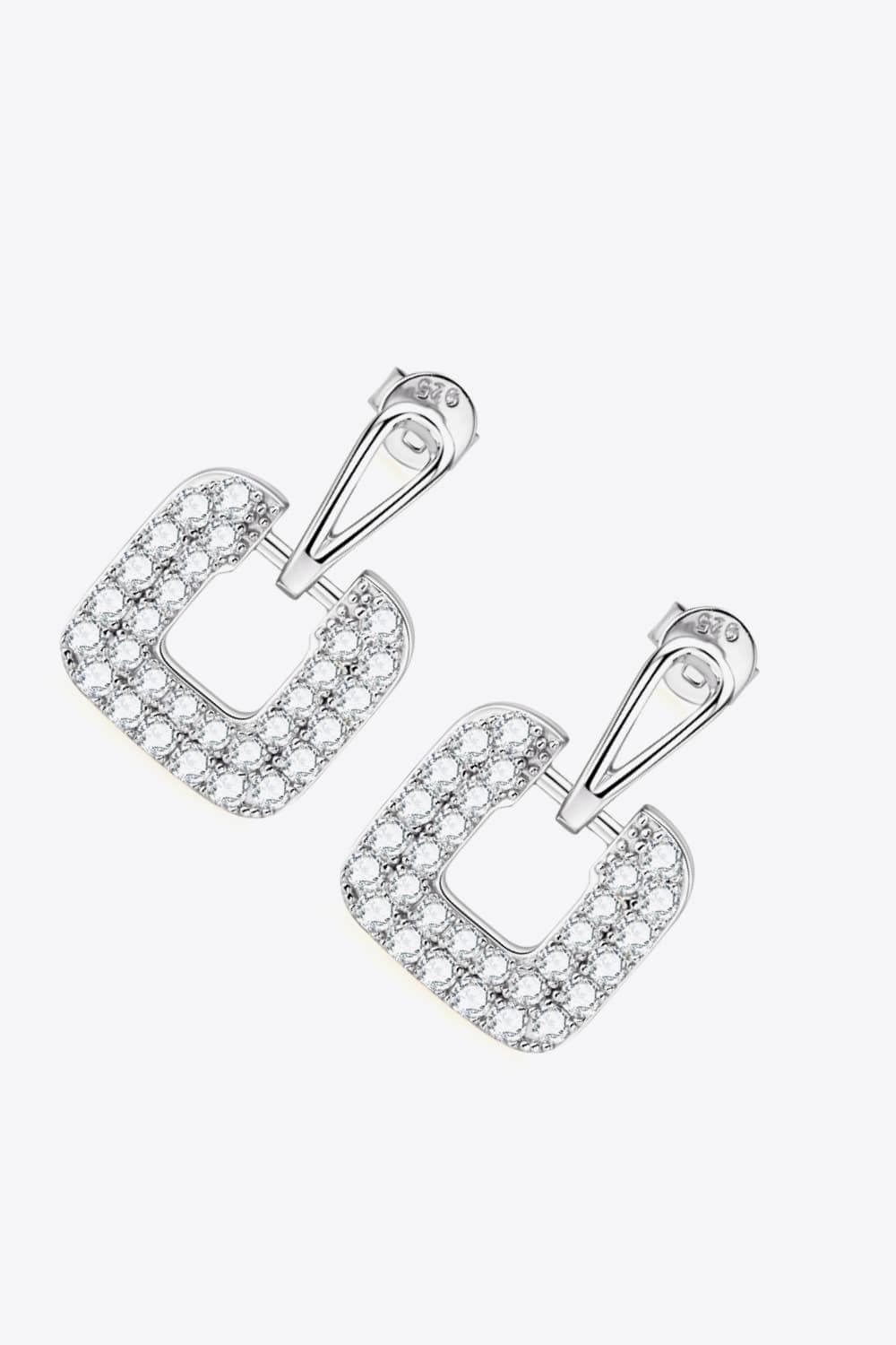 1.68 Carat Moissanite 925 Sterling Silver Drop Earrings - luxurift