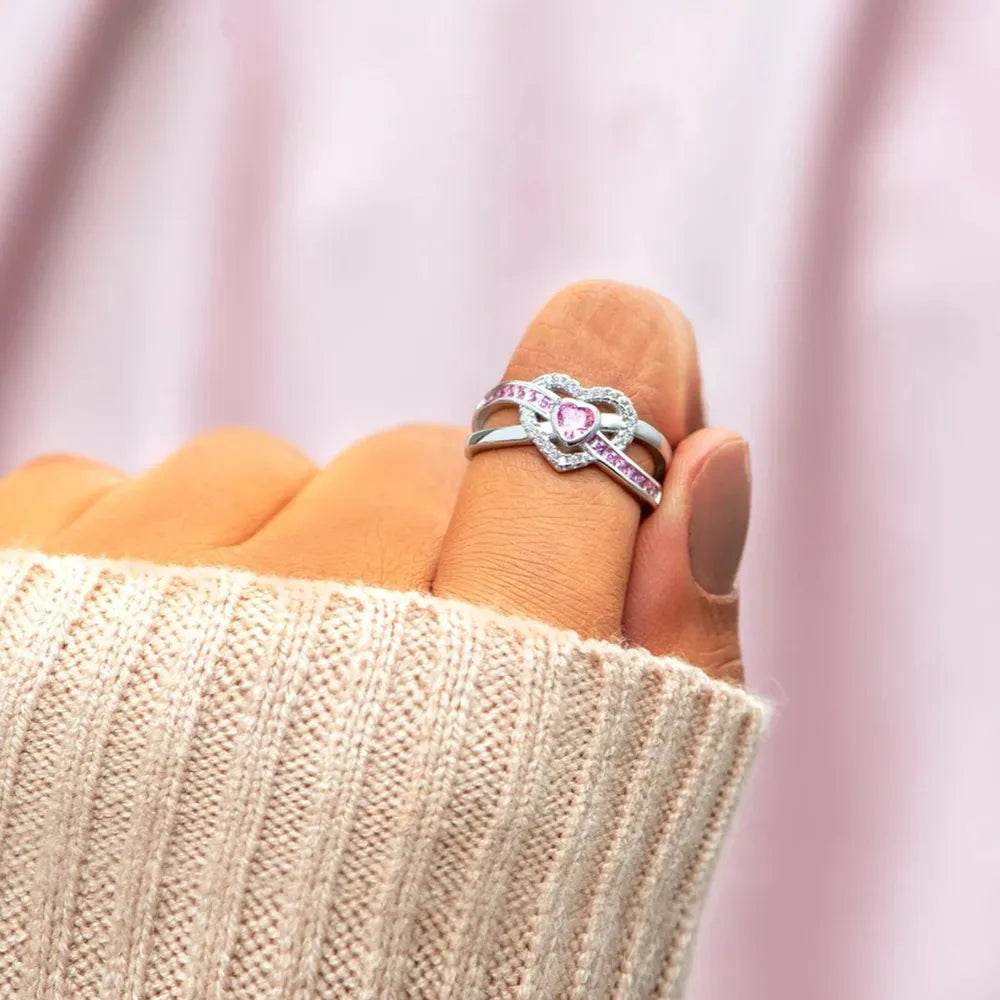 Heart Shape Zircon 925 Sterling Silver Ring - luxurift