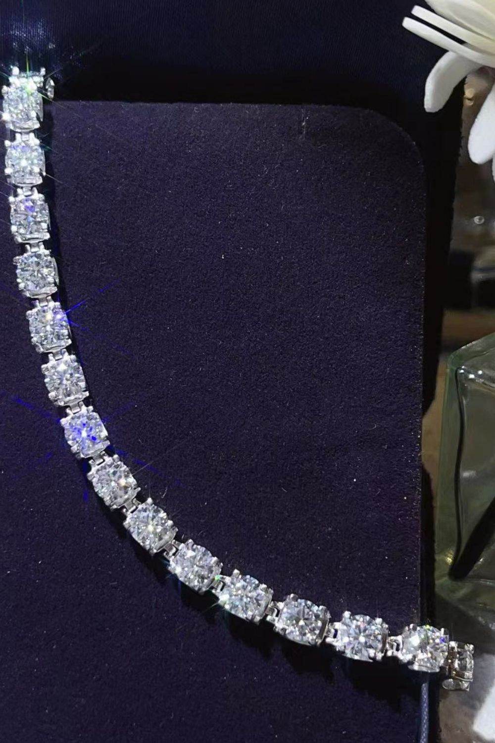 10 Carat Moissanite Platinum-Plated Bracelet - luxurift